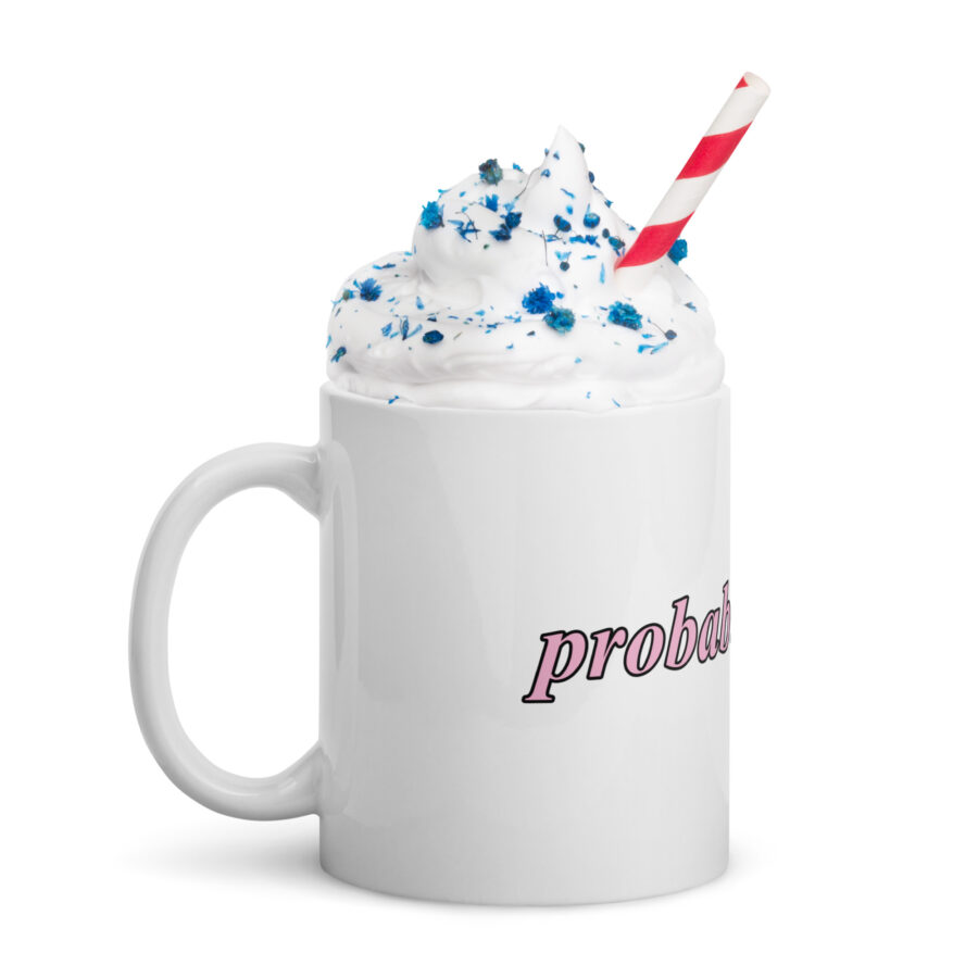 White glossy mug